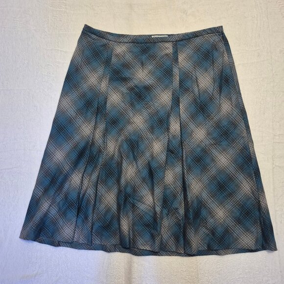 Pendleton Plus Plaid Wool Midi Skirt 20W Academia Preppy Quiet Luxury Classic - Picture 1 of 10